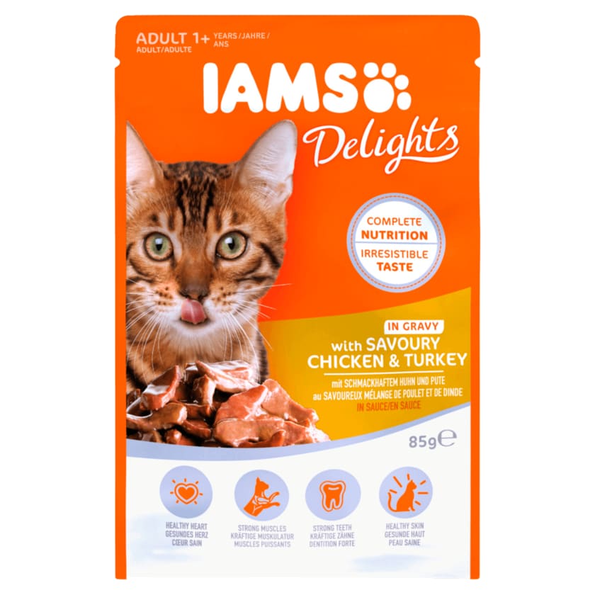 Iams Delights Adult 1+ Huhn & Pute in Sauce 85g
